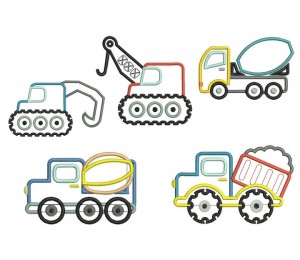 Stickdatei - Baustelle Satin